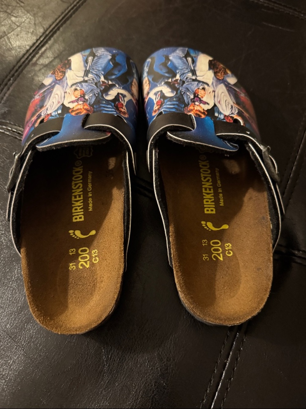 Birkenstock Star Wars Suede Footbed Boston Clogs size 13 child Like New - Picture 2 of 8